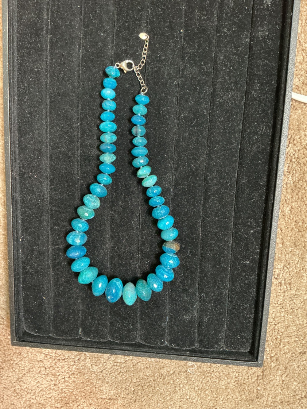 Blue Faceted Bead Necklace - Women Jewelry